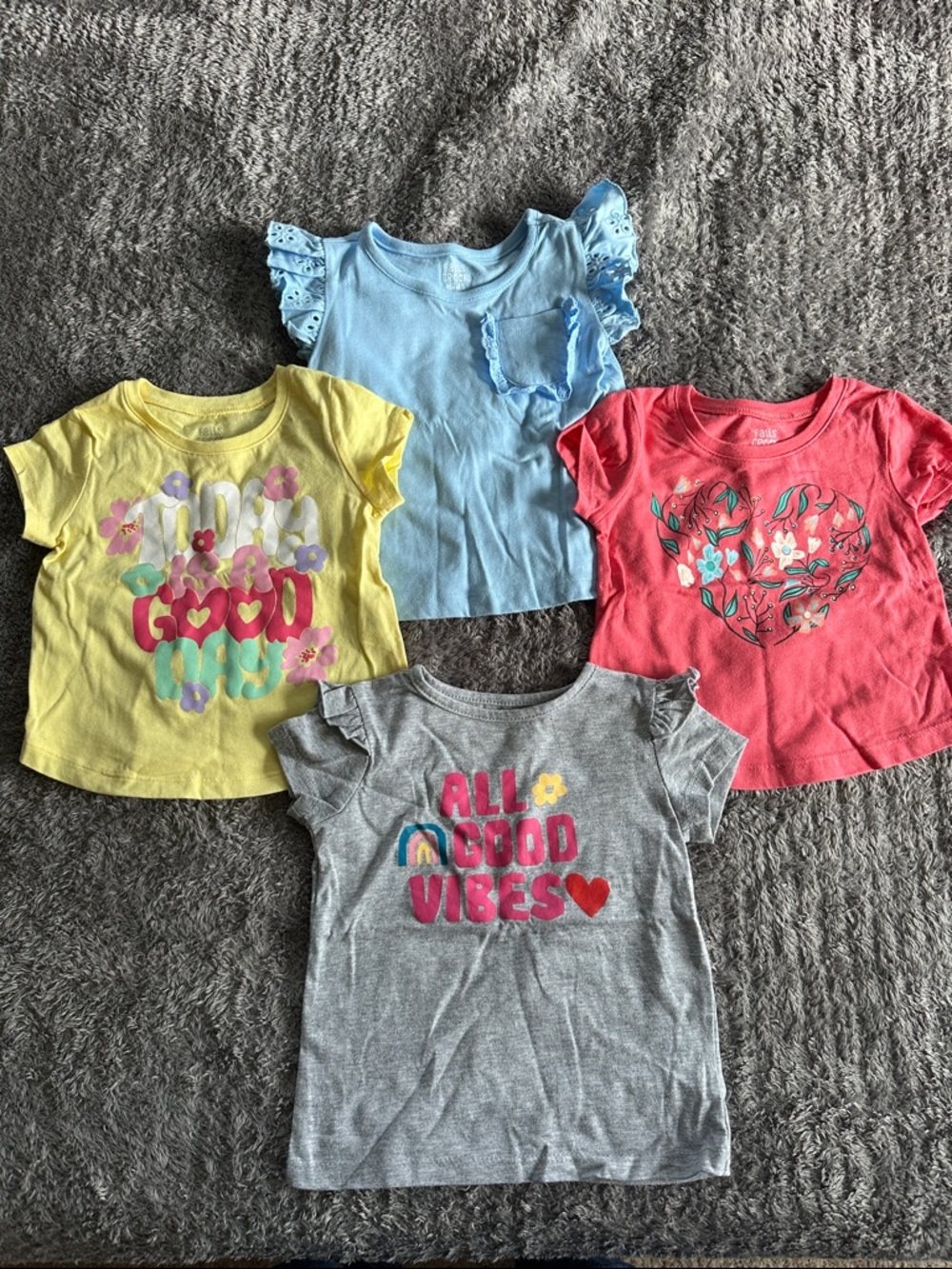 Set of 4 Falls Creek Kids, toddler girls t-shirts, size 18M
